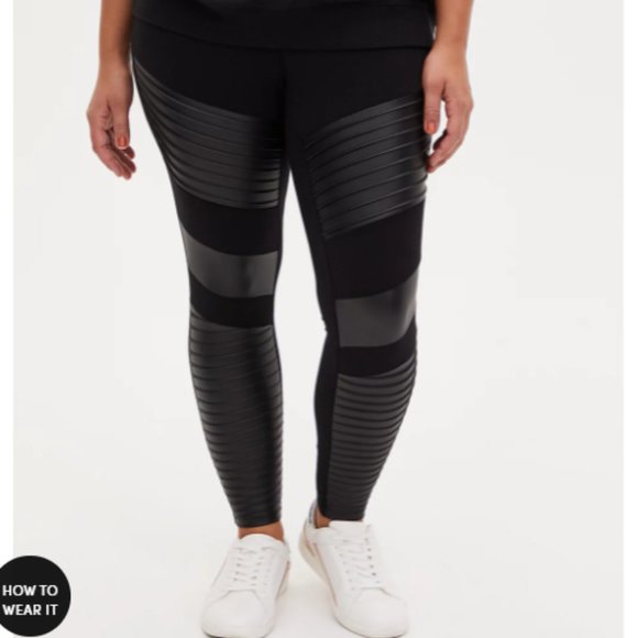 Torrid Pants - Platinum Legging – Moto Faux Leather Black